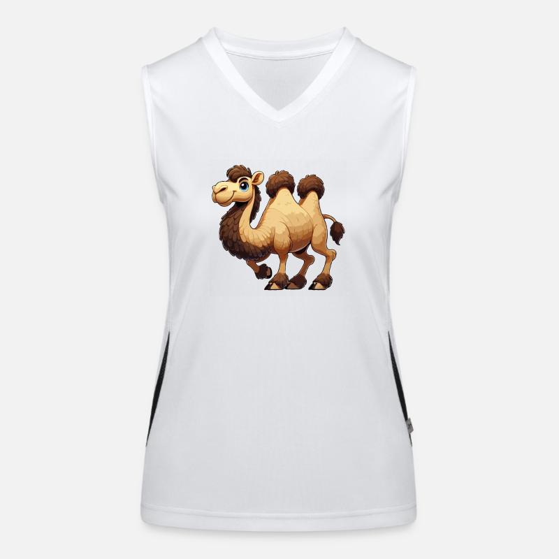 Kamel-Mann Funktionelles Kontrast-Tank Top für Frauen