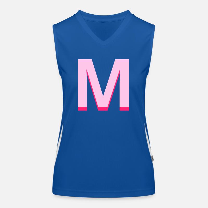 Lettre m rose pop et moderne Débardeur respirant contrasté Femme