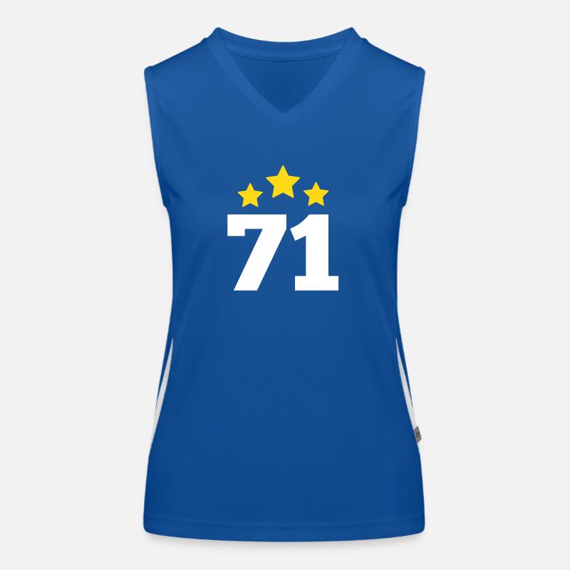 71 Years Star - 71st Anniversary Gift Women's Functional Contrast Tank Top