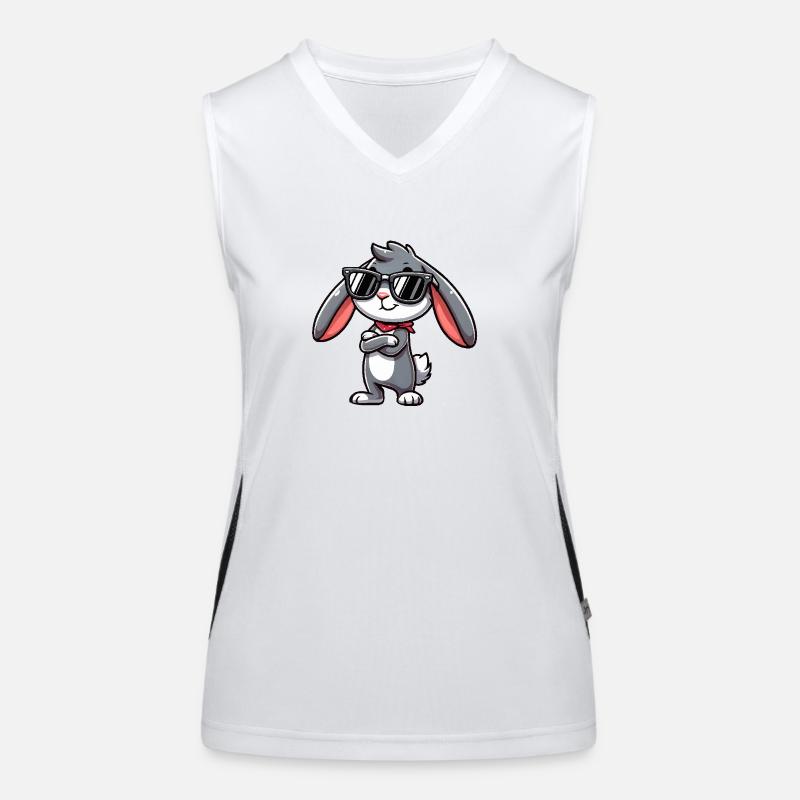 Bunny Comic Sunglasses Women's Functional Contrast Tank Top