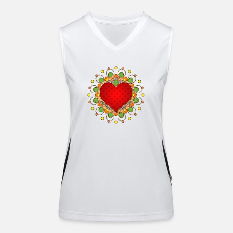 Heart Women's Functional Contrast Tank Top
