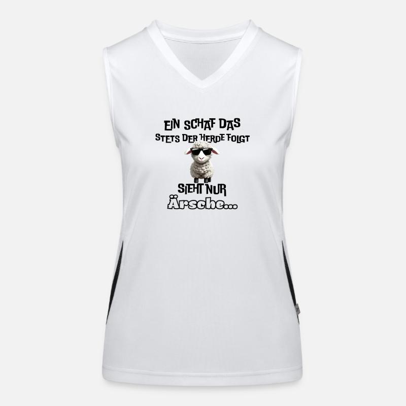 cooles Schaf mit Statement Funktionelles Kontrast-Tank Top für Frauen