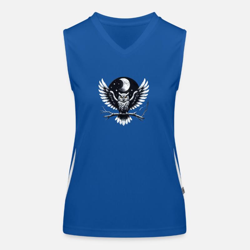 eule Funktionelles Kontrast-Tank Top für Frauen