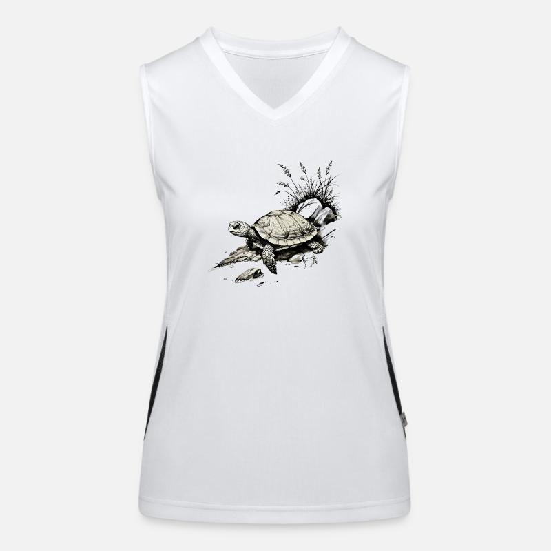 Schildkröte Funktionelles Kontrast-Tank Top für Frauen