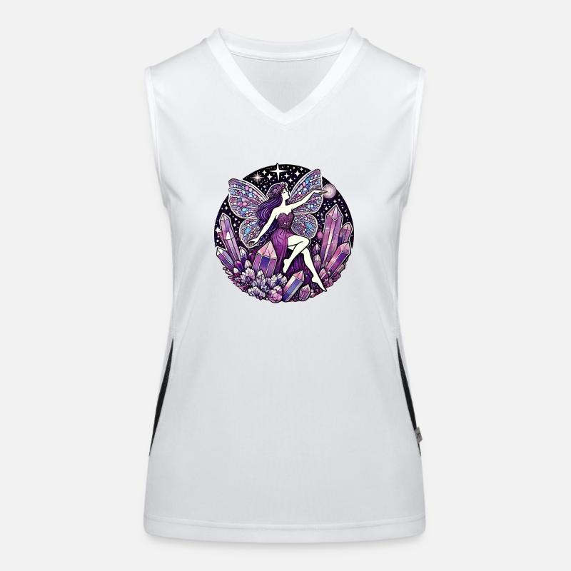 Lila Fee Funktionelles Kontrast-Tank Top für Frauen