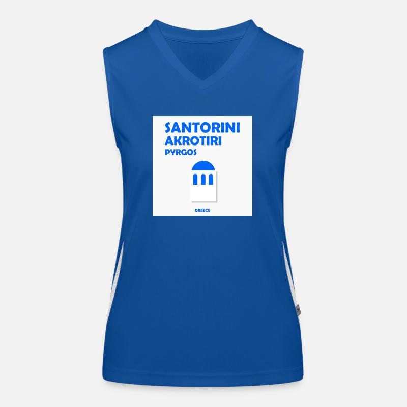 Santorin, Grèce Débardeur respirant contrasté Femme