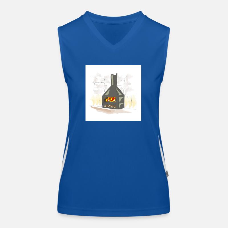 Cheminée à bois éclairée Débardeur respirant contrasté Femme