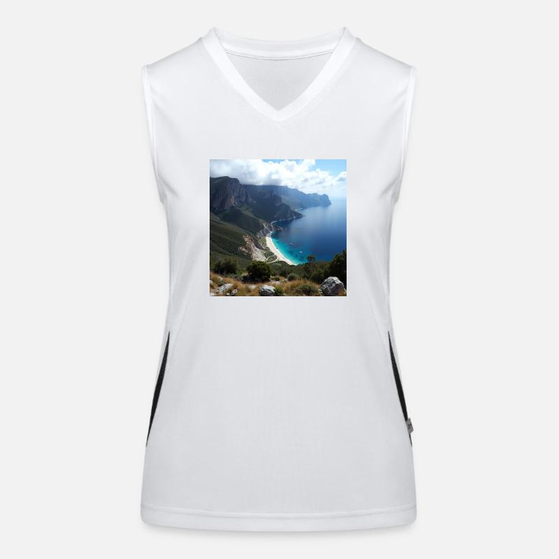 Landschaft Funktionelles Kontrast-Tank Top für Frauen