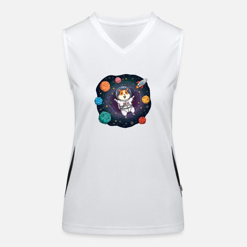 Space Hamster Astronaut Women's Functional Contrast Tank Top