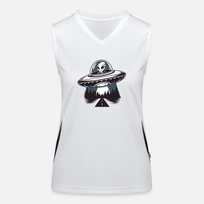 Entführung durch Außerirdische Funktionelles Kontrast-Tank Top für Frauen