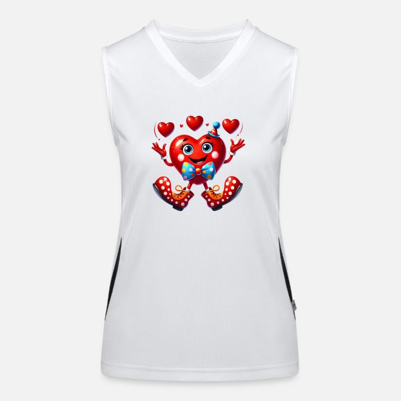 fun heart Women's Functional Contrast Tank Top