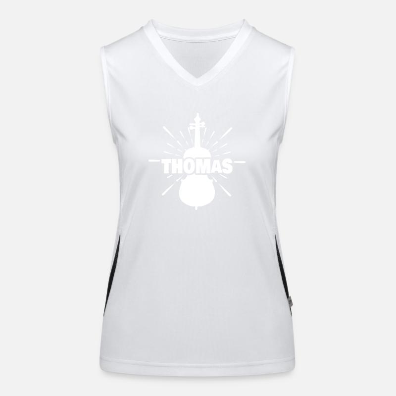 Vorname Thomas Funktionelles Kontrast-Tank Top für Frauen