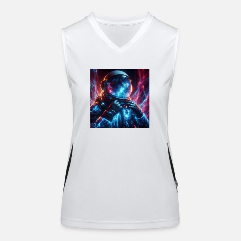 Astronaut in space Women's Functional Contrast Tank Top