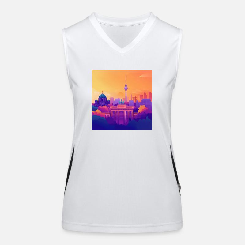 Berlin Funktionelles Kontrast-Tank Top für Frauen