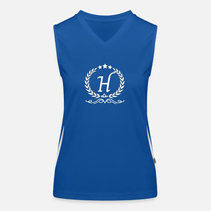 Buchstabe h Krone Funktionelles Kontrast-Tank Top für Frauen