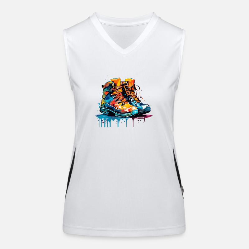 Bunte Schuhe Funktionelles Kontrast-Tank Top für Frauen