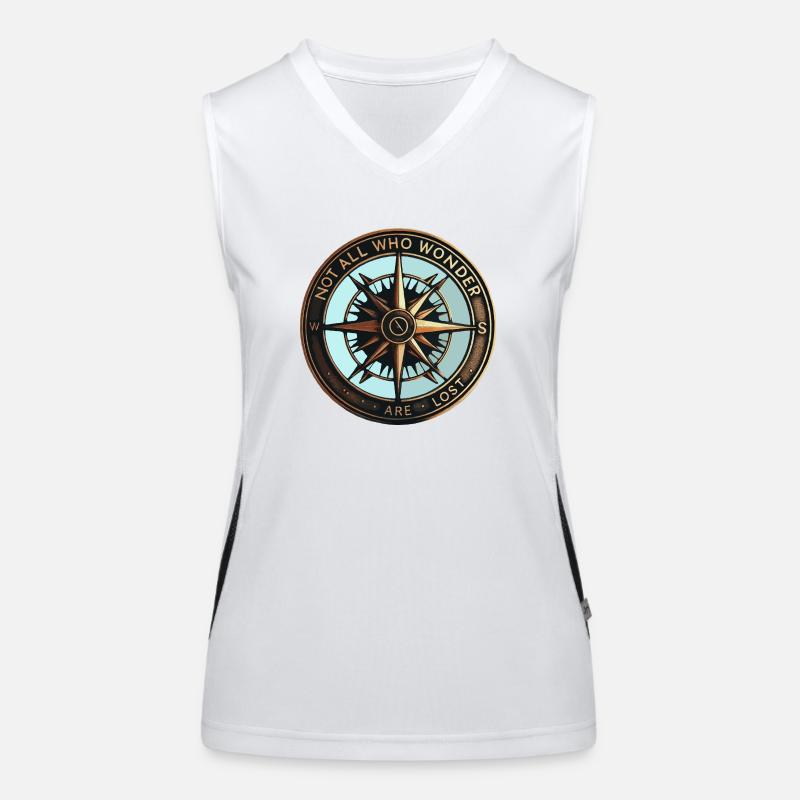 Compass Not All Who Wander Are Lost Women's Functional Contrast Tank Top