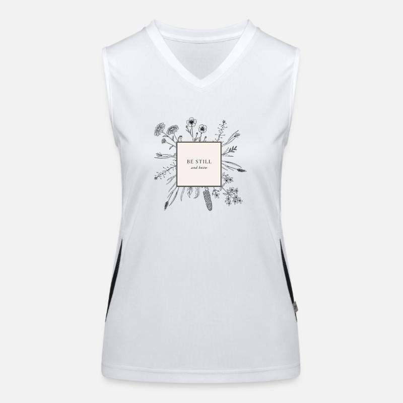 be still and know Funktionelles Kontrast-Tank Top für Frauen