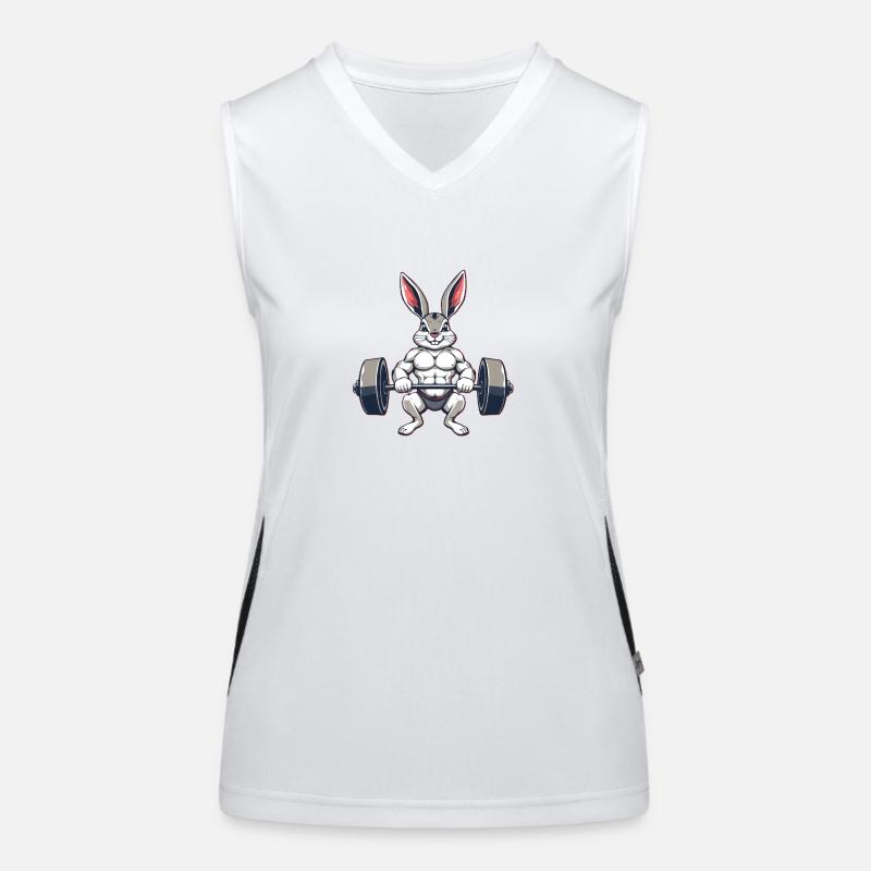 Muscular bunny during training Women's Functional Contrast Tank Top