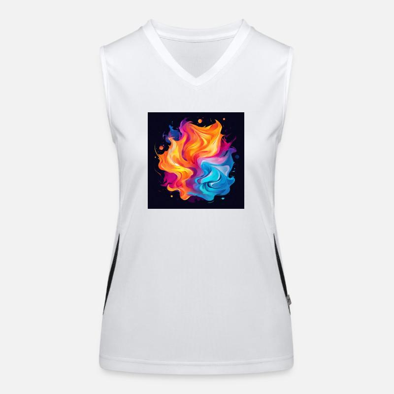 Tourbillon coloré Débardeur respirant contrasté Femme