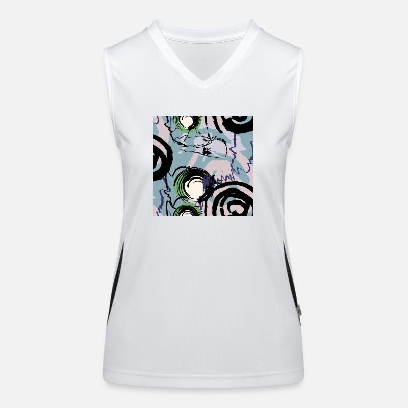 Handgezeichnete Formen Funktionelles Kontrast-Tank Top für Frauen