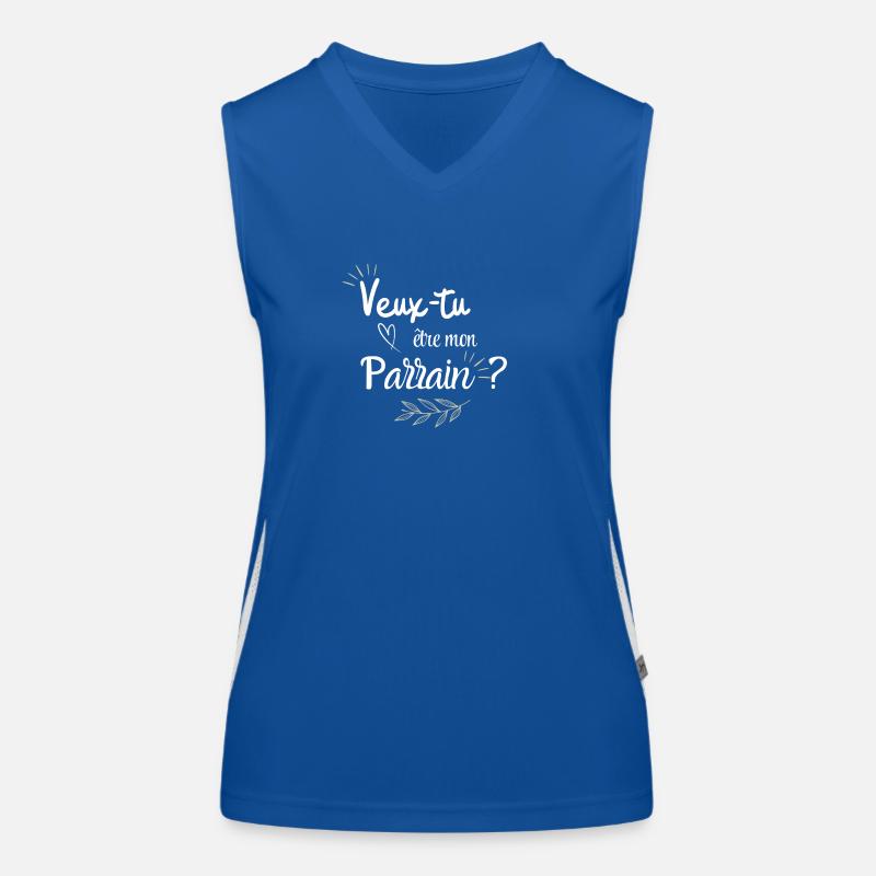 Veux tu être mon parrain Débardeur respirant contrasté Femme