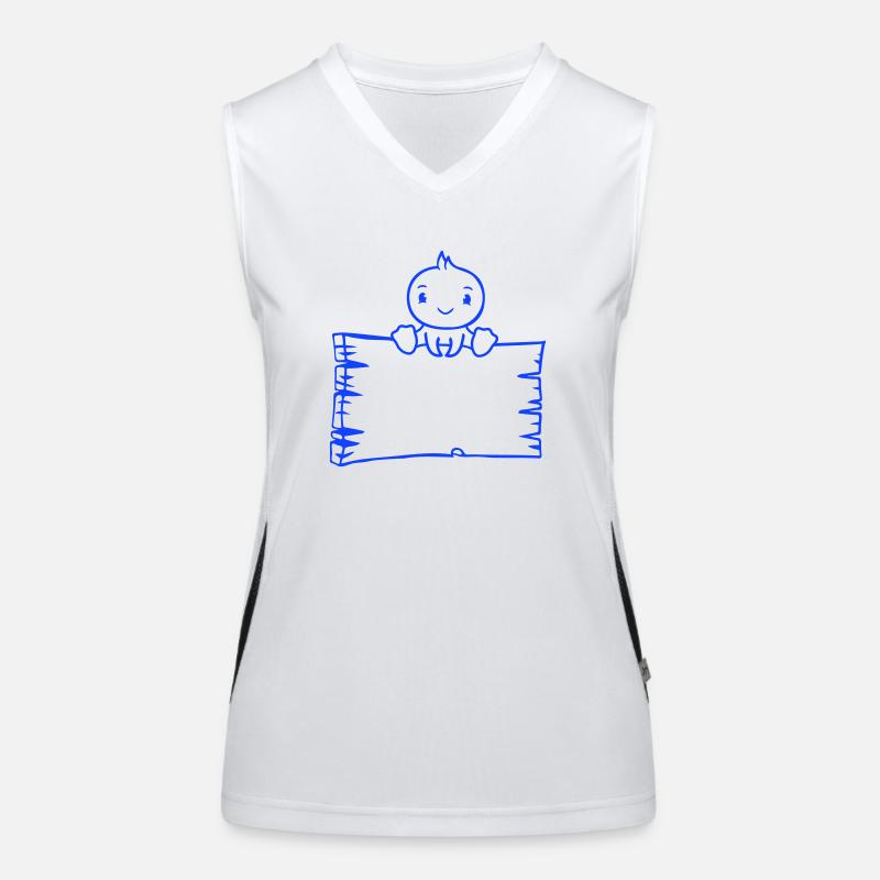 Vogel sitzt auf Holzschild Text Schild Rahmen süß Funktionelles Kontrast-Tank Top für Frauen