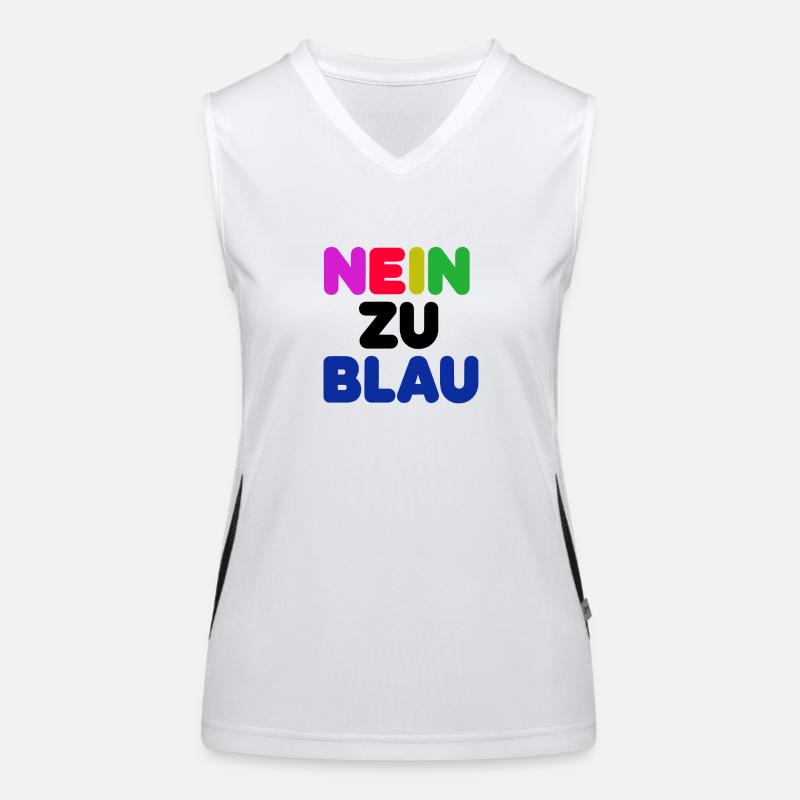 Nein zu blau 1 Funktionelles Kontrast-Tank Top für Frauen