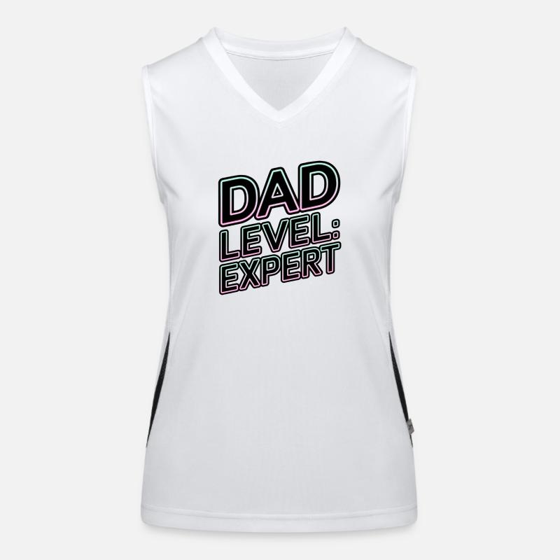 Dad Level: Expert Funktionelles Kontrast-Tank Top für Frauen