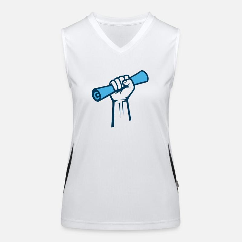 logo blanc Débardeur respirant contrasté Femme