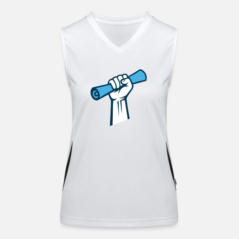 logo blanc2 Débardeur respirant contrasté Femme