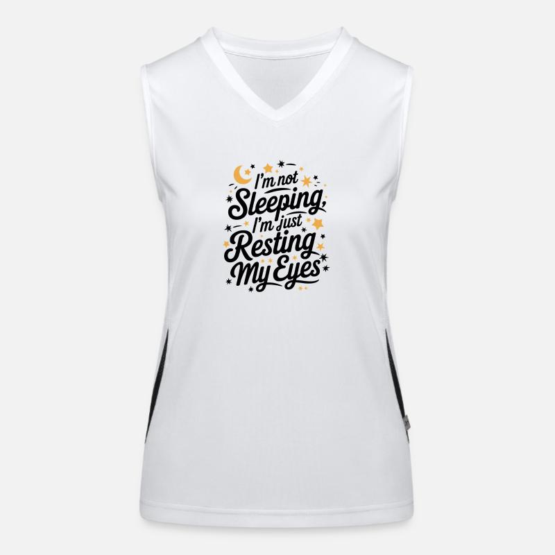 Resting My Eyes Funktionelles Kontrast-Tank Top für Frauen
