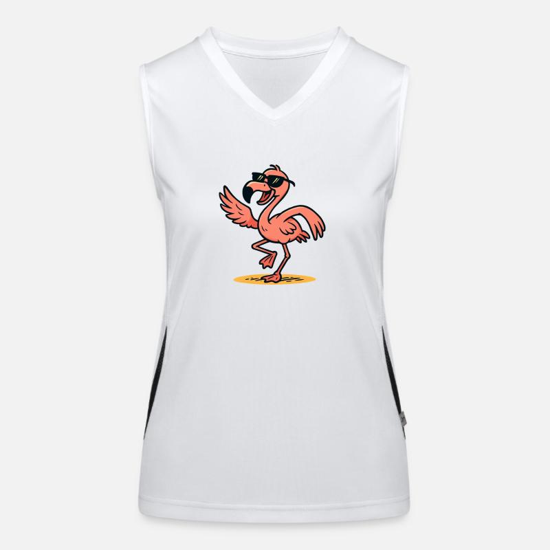 Flamingo Comic dance Women's Functional Contrast Tank Top