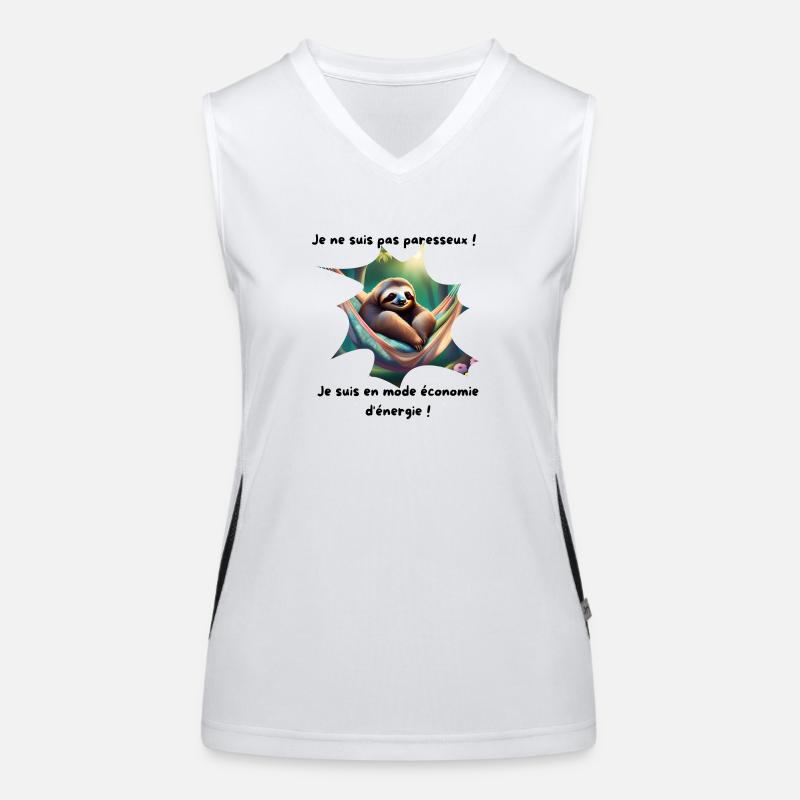 A sloth in a hammock Women's Functional Contrast Tank Top