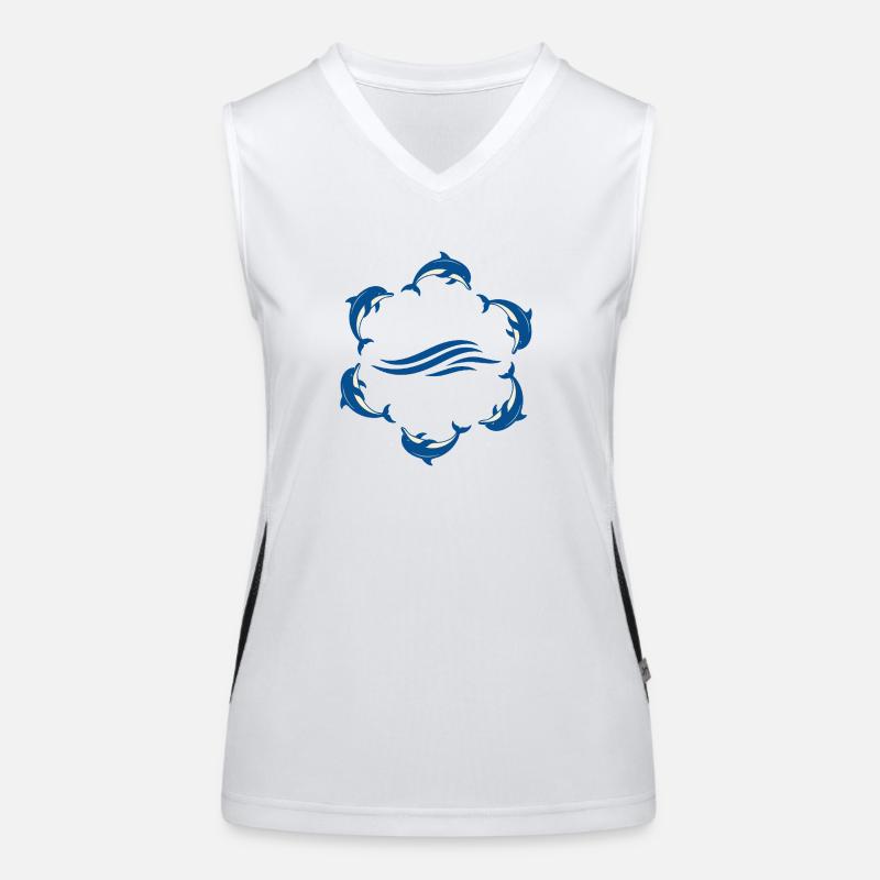 Dancing dolphins Women's Functional Contrast Tank Top