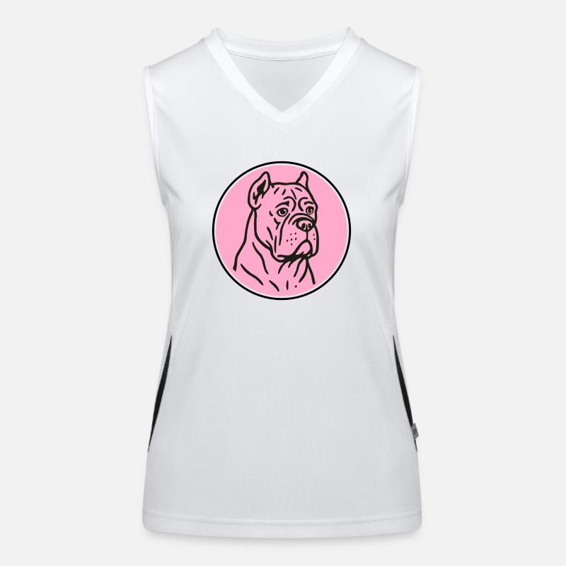 Mastif - Women's Functional Contrast Tank Top - white/black