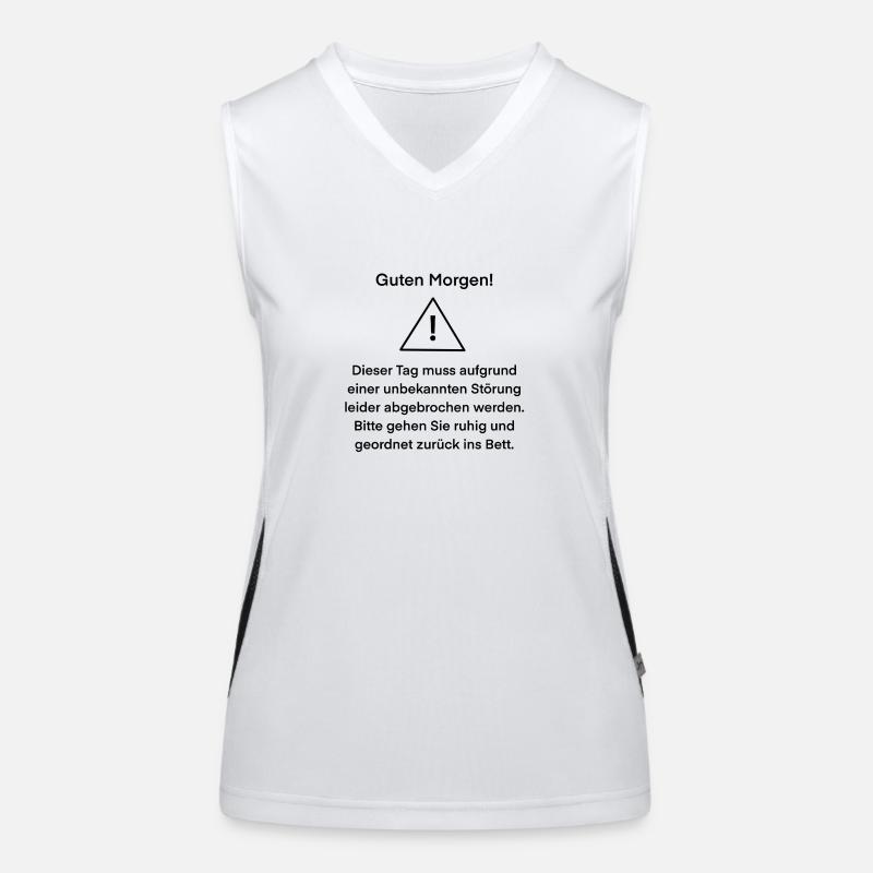Daytime disturbance, black without background Women's Functional Contrast Tank Top