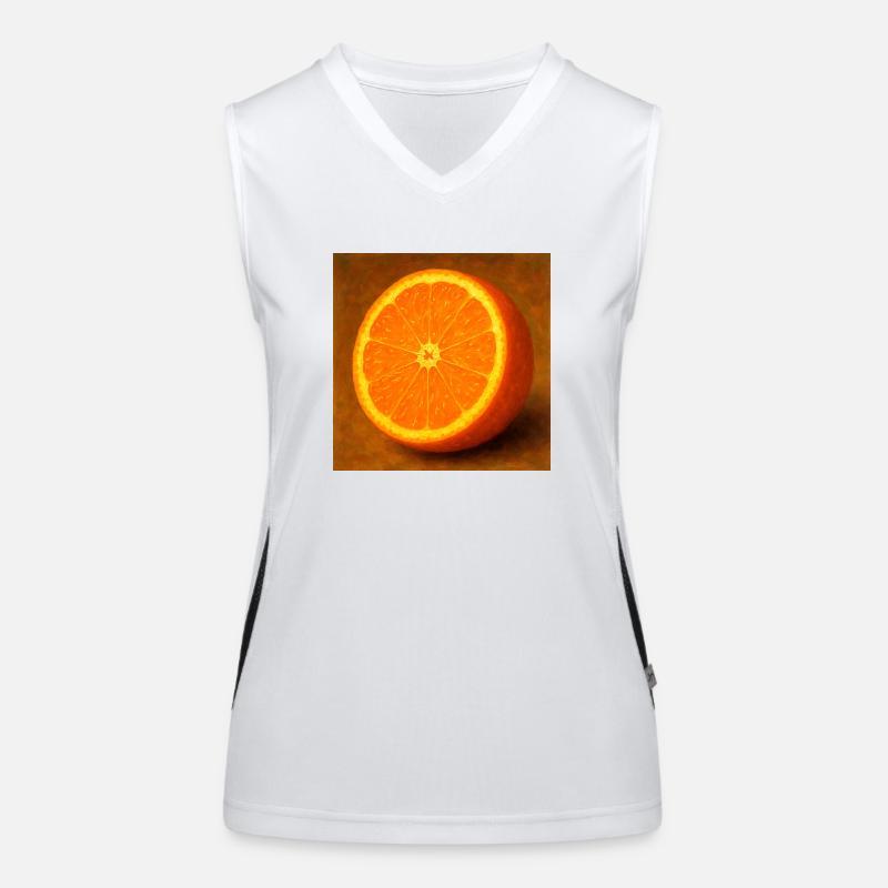 Split orange Women's Functional Contrast Tank Top