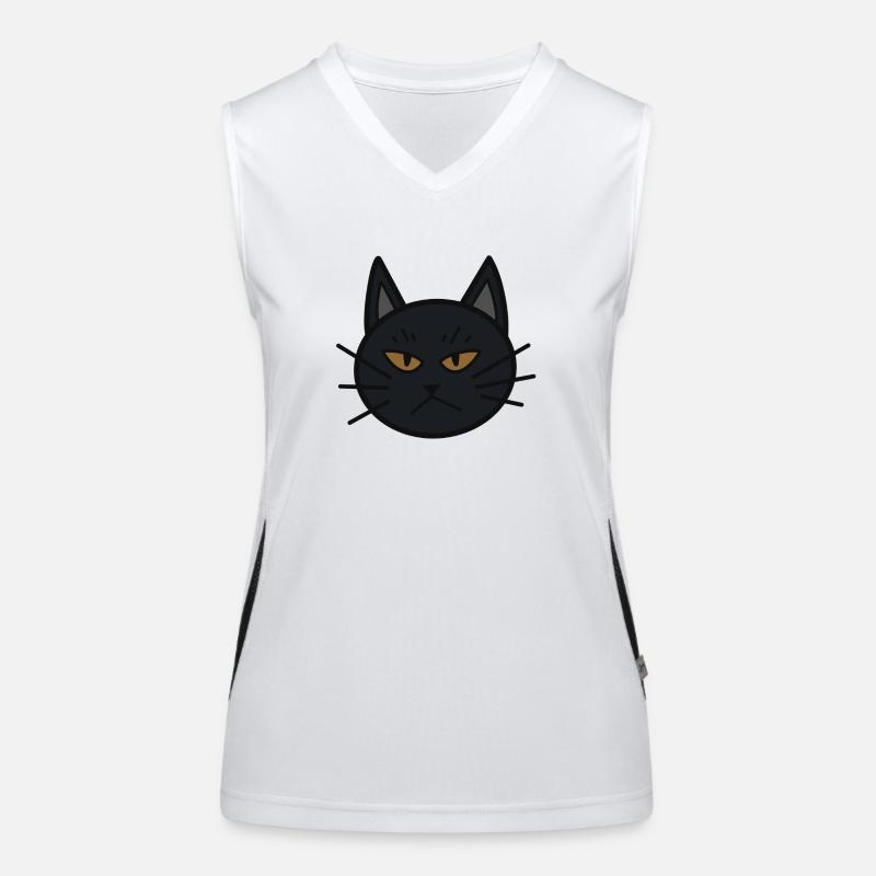 Nero die Katze Funktionelles Kontrast-Tank Top für Frauen