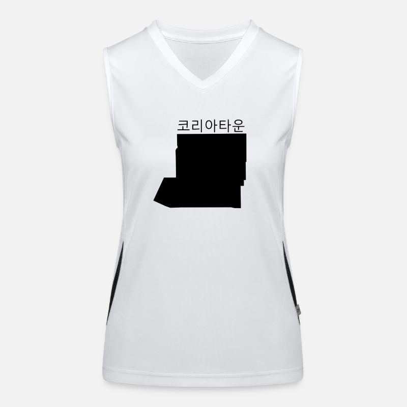 Koreatown L.A. Black - Women's Functional Contrast Tank Top - white/black