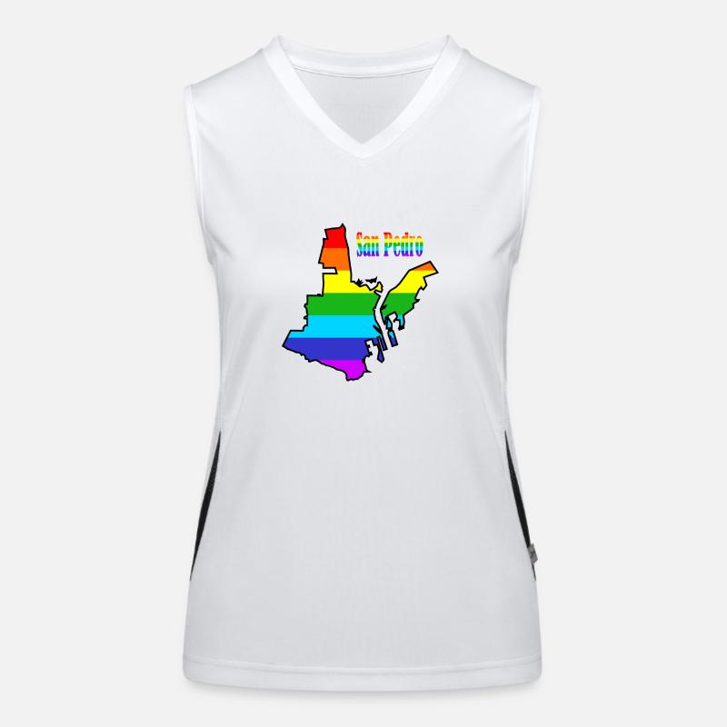 San pedro, Rainbow Women's Functional Contrast Tank Top