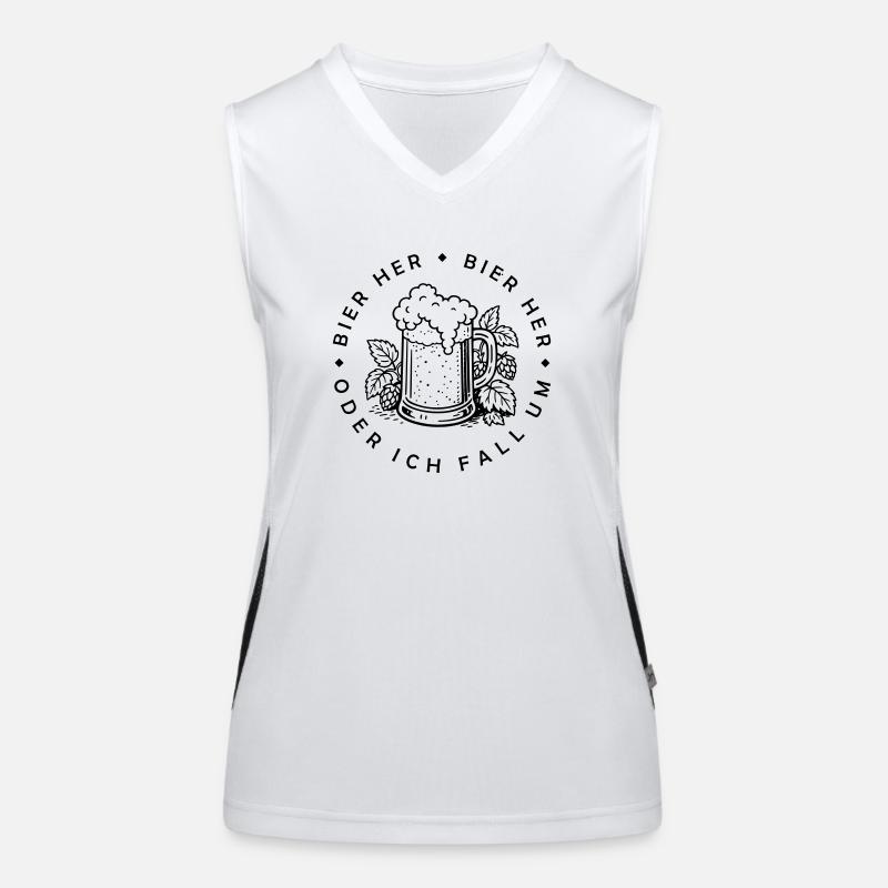 Bees here - Oder ich fall um! Women's Functional Contrast Tank Top