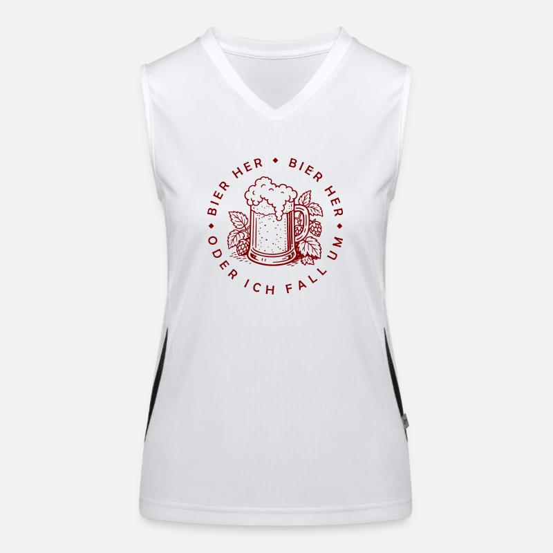 Bienen hier - Oder ich fall um! Funktionelles Kontrast-Tank Top für Frauen
