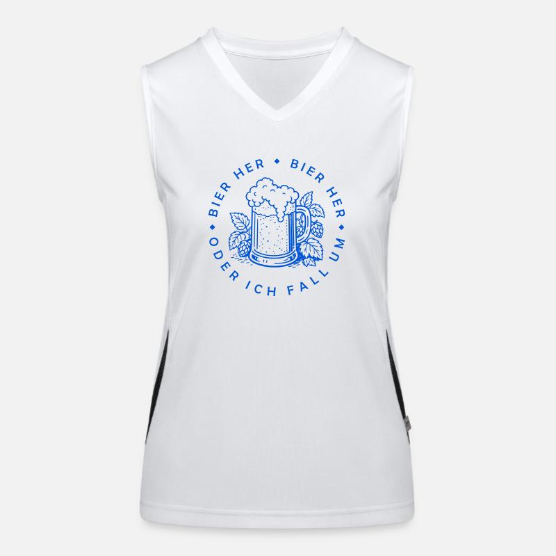 Bees here - Oder ich fall um! Women's Functional Contrast Tank Top