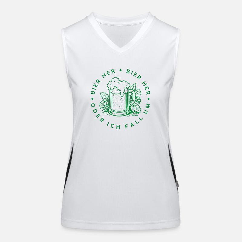 Bienen hier - Oder ich fall um! Funktionelles Kontrast-Tank Top für Frauen