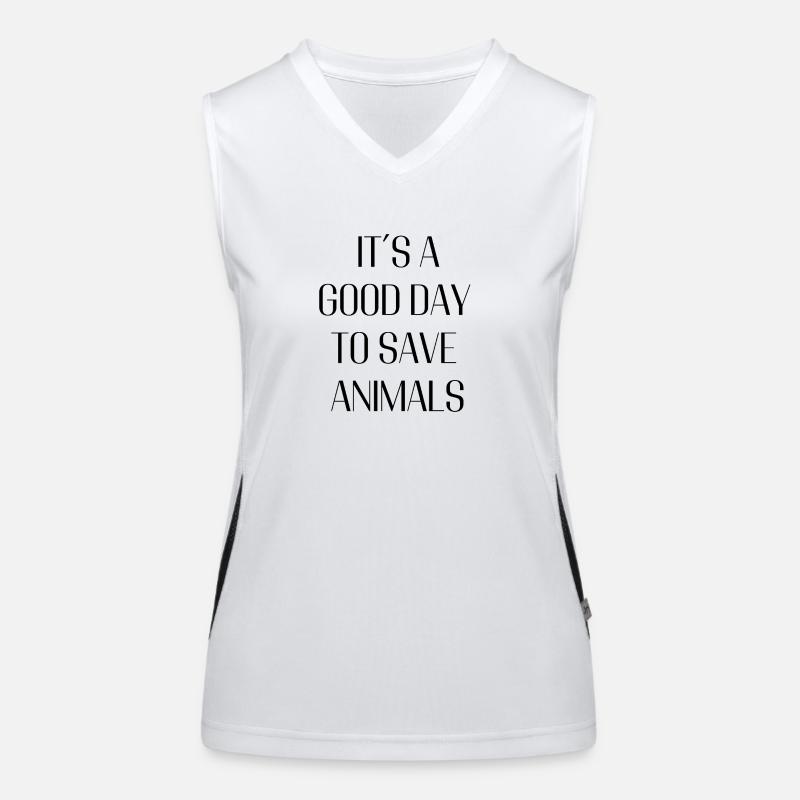 It’s a Good Day to Save Animals – Statement Design Funktionelles Kontrast-Tank Top für Frauen