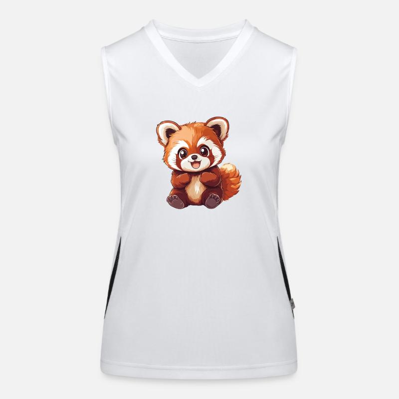 Mignon bébé panda roux petit panda Débardeur respirant contrasté Femme
