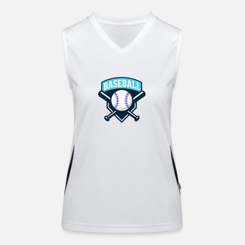 Logo de baseball Débardeur respirant contrasté Femme