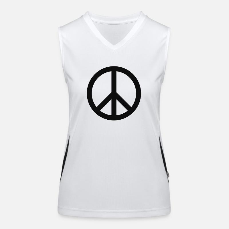 Friedenszeichen Funktionelles Kontrast-Tank Top für Frauen