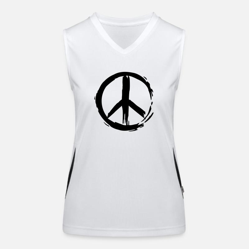 Painted Peace Symbol (Vektor) Funktionelles Kontrast-Tank Top für Frauen